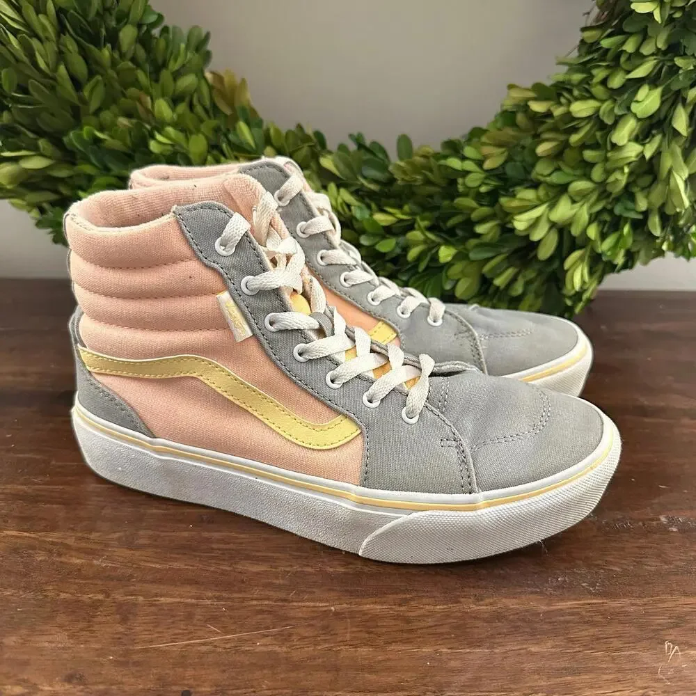 Vans Filmore Hi Platform Color Block Tropical Peach Sneakers 6